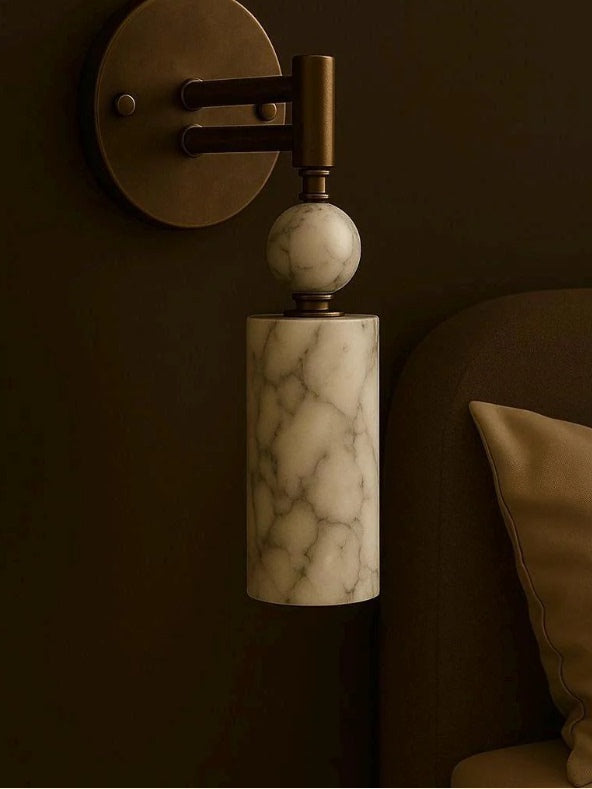 Chambre à coucher et chambre à coucher Sconce mur en marbre naturel