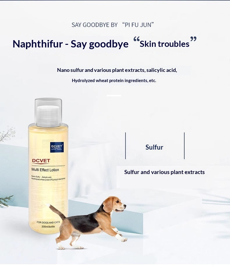 Shampooing chien pour les bains médicinaux Antifongique pour les chats