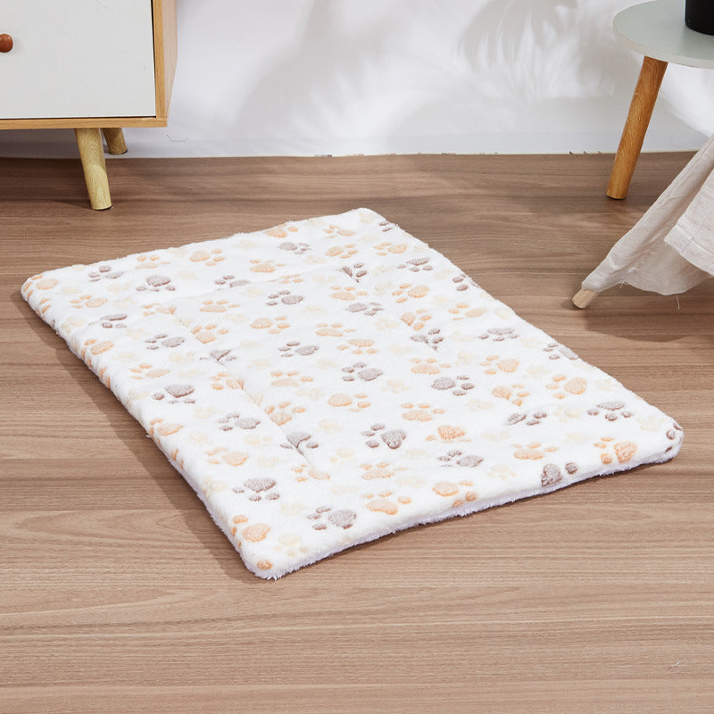 Tapis de lit de chien en peluche chaude