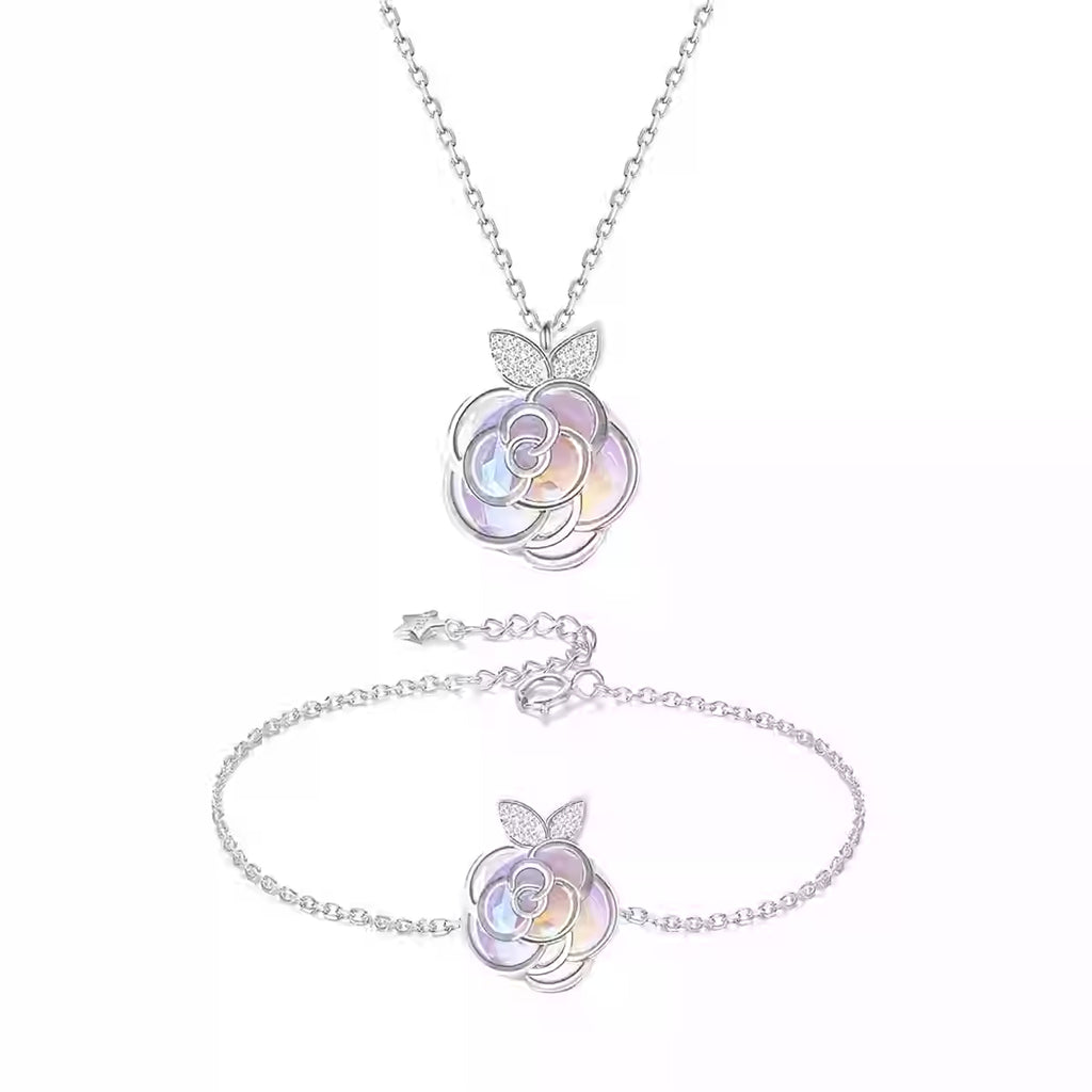 Camellia Advanced Design Niche délicate collier de collier de fleur Bracelet