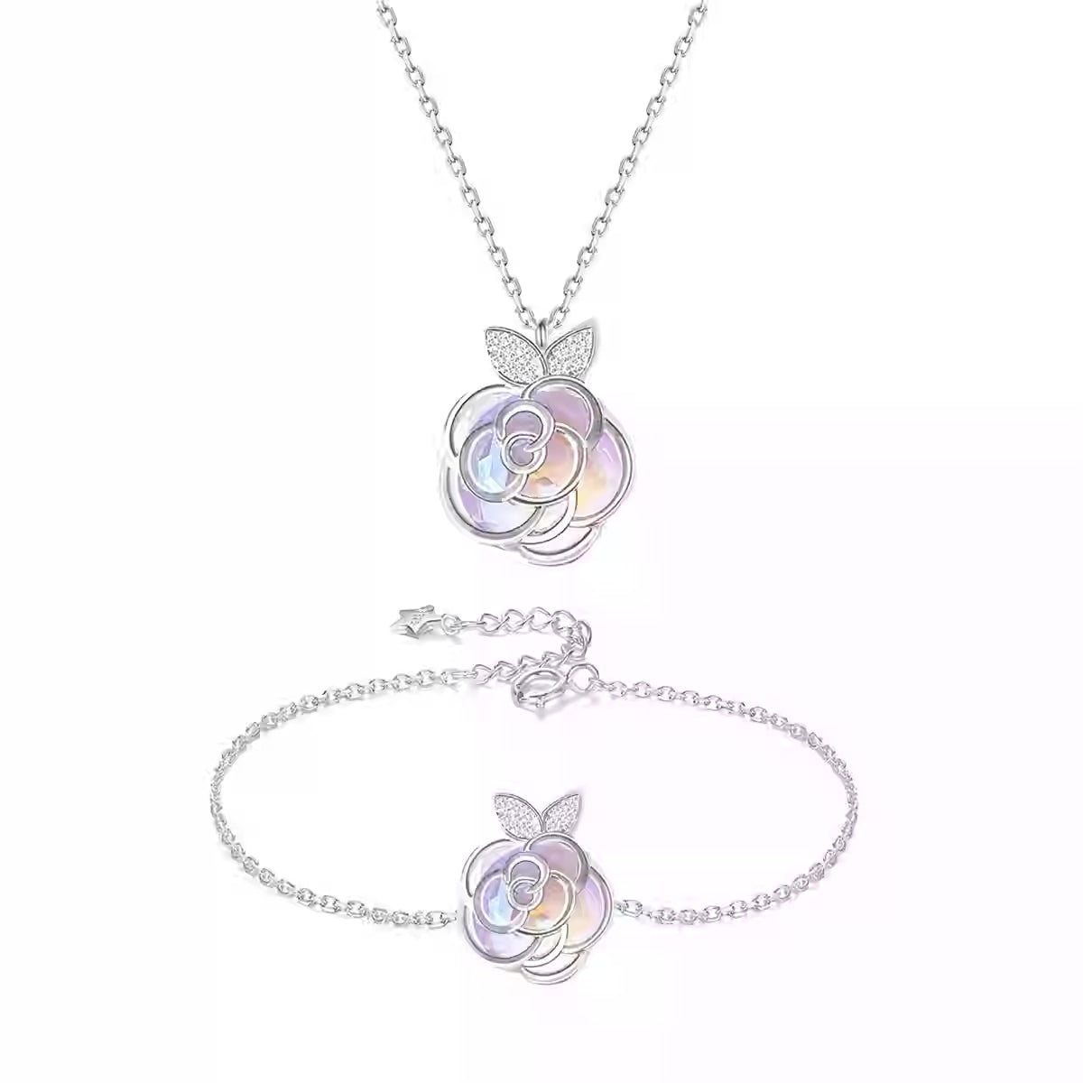 Camellia Advanced Design Niche délicate collier de collier de fleur Bracelet