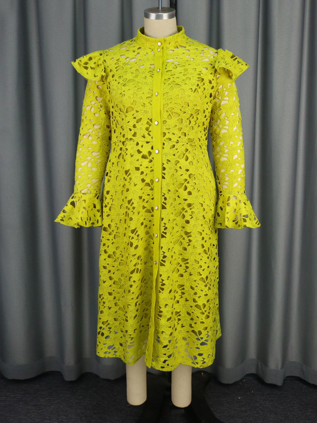 Dentelle Manteau Demi Col Tortue Cardigan Intérieur Robe d'usure