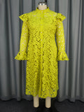Dentelle Manteau Demi Col Tortue Cardigan Intérieur Robe d'usure