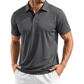 T-shirt Homme sans couture Breathable Quick-Drying Business Lapel