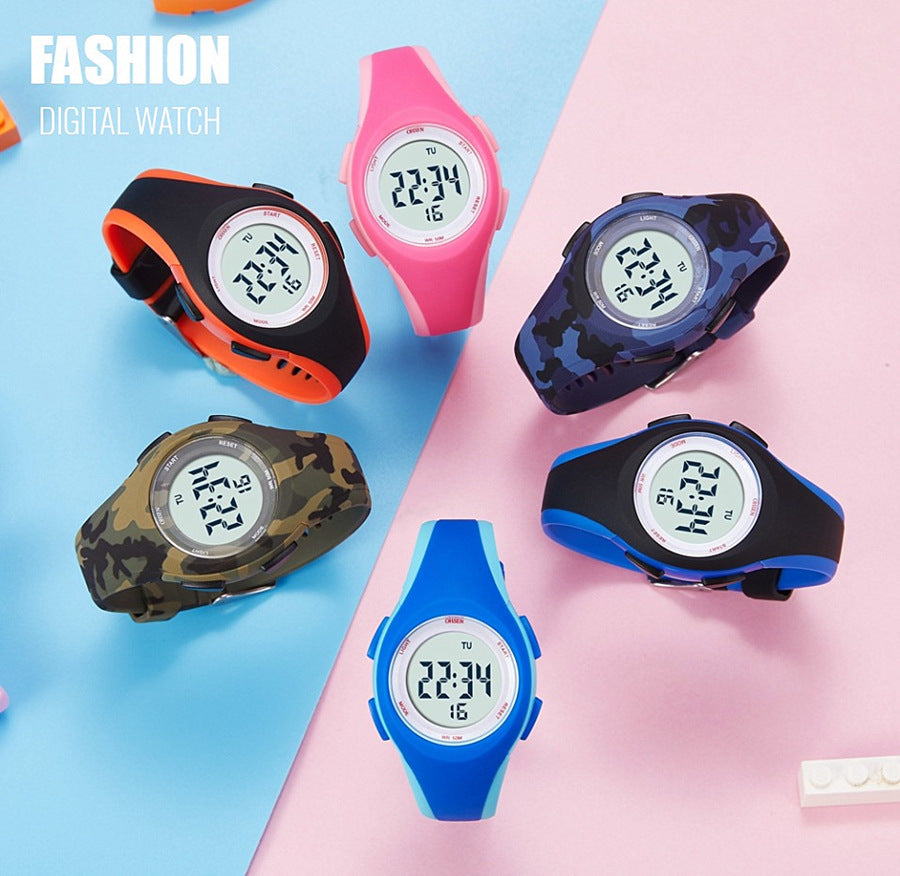 Montre électronique multifonctionnelle étanche pour enfants