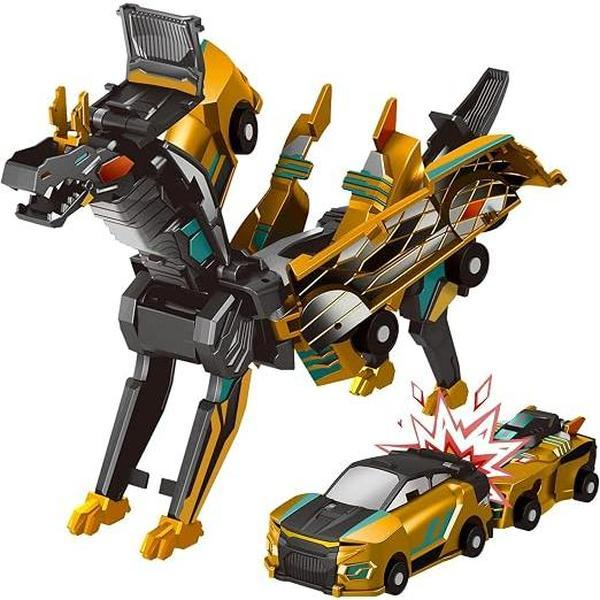 2-en-1 Unisex mécanique Mini magnétique-Triggered Auto-Transform Pegasus Car Toy
