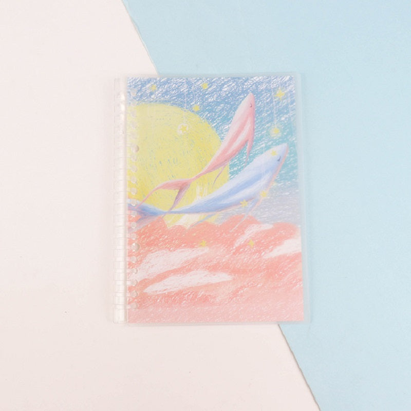 Ledger à main ensemble mignon feuille libre carnet pour les enfants étudiants