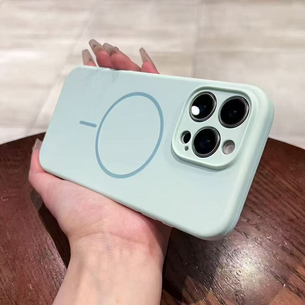 Applicable à 17 Fine Circle Magnetic Phone Case Silicone liquide