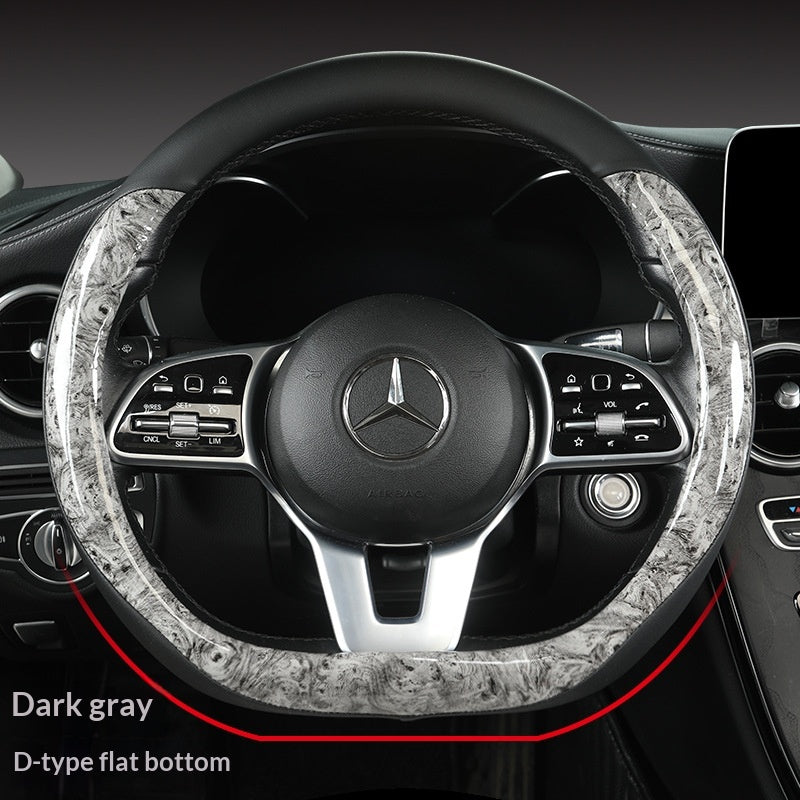 Crystal wood steering wheel trim