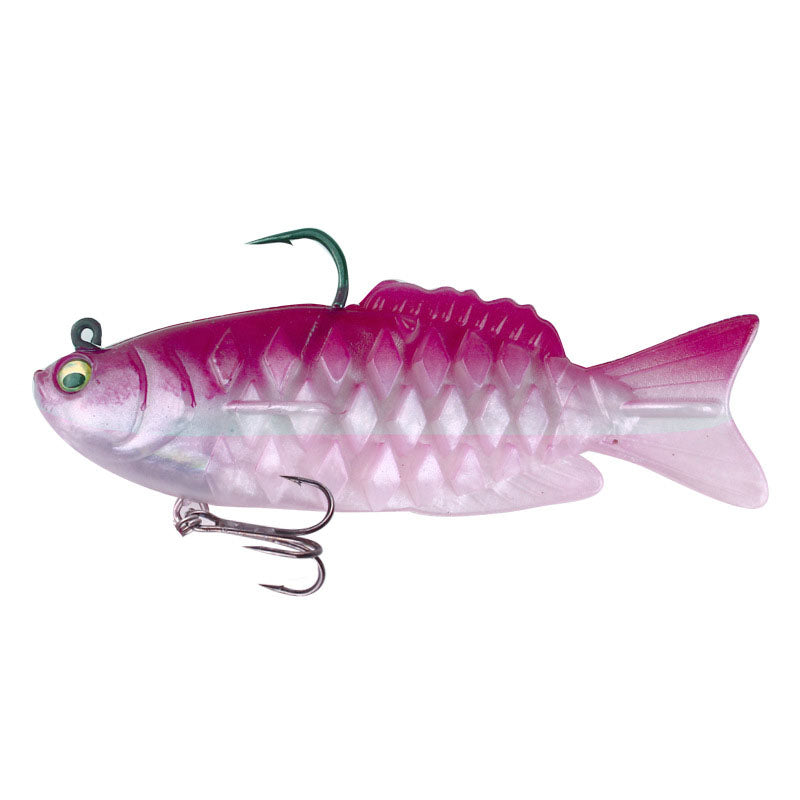 Soft Shad Bait Ultrasoft Multisection Silicone Jig Head Lure Dark Sleeper Swimbait Pour Bas