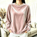 Femmes Casual Gold-velvet manches longues Hoodie