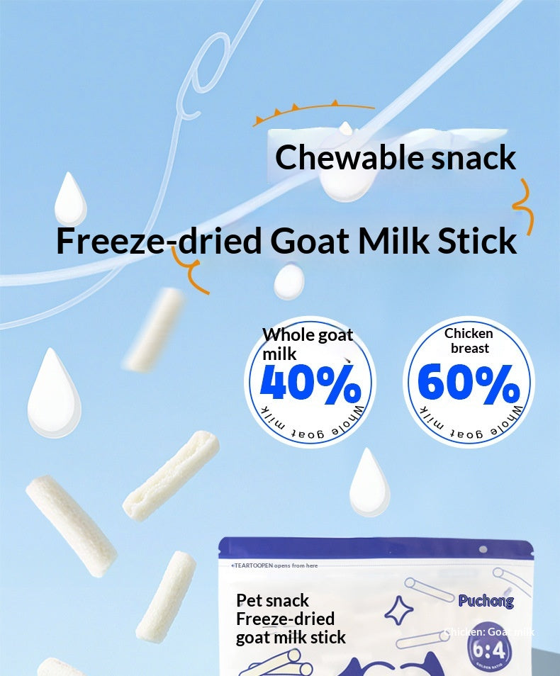 Le bâton de lait emballé Cat traite la chèvre de poulet