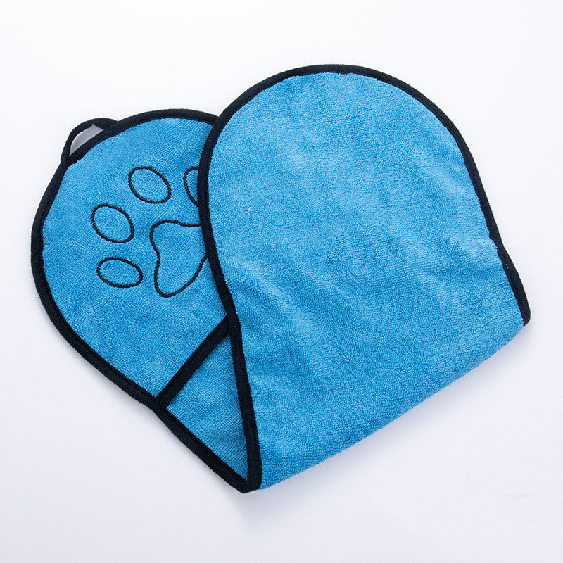 Serviette de bain de chat pour chien en couleur solide