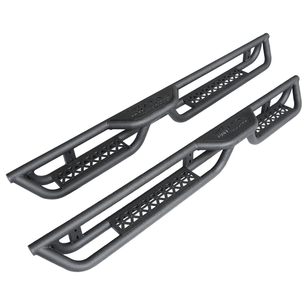Enduit noir carbone 6-Inch 2-Stairs côté rails Étape Barres Acier Barres Nerf Courant