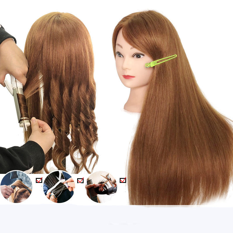 Les vrais cheveux peuvent être bouclés et Blown tête dummy modèle