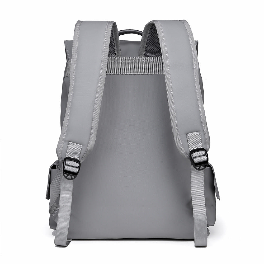 Sac à dos en cuir laminé de grande capacité pour hommes
