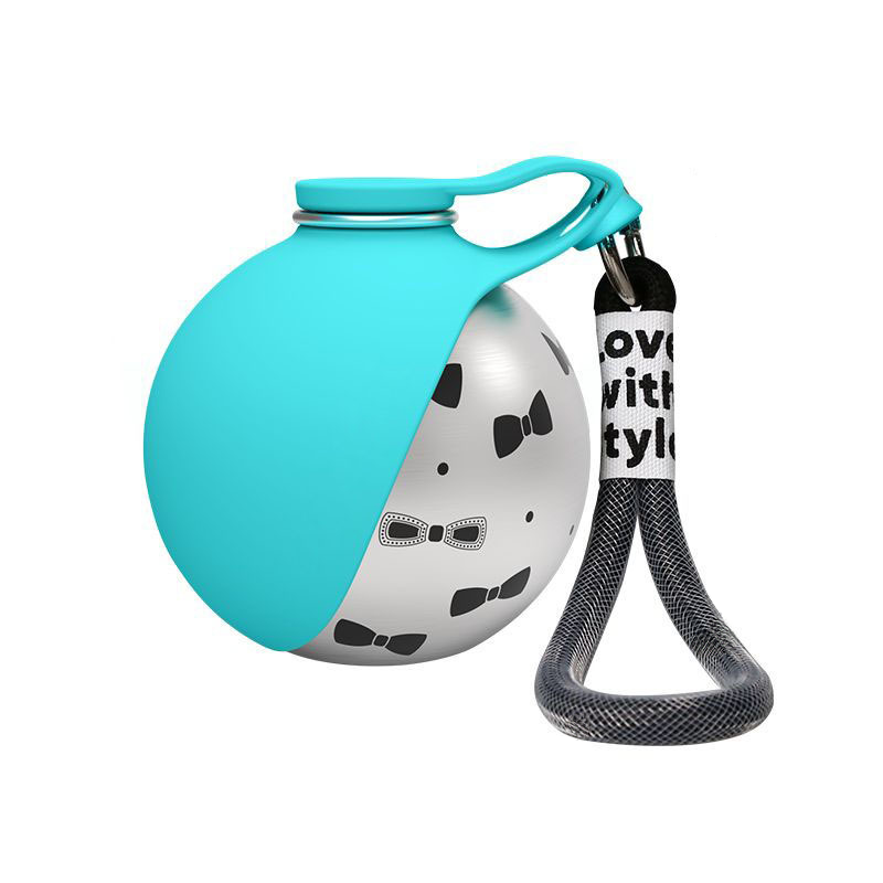Bouteille d'eau portable pour chien 10oz en acier inoxydable Distributeur d'eau pour chien de voyage avec bol No-Spi