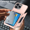 Solid Couleur simple Flip Bracket carte de téléphone Case