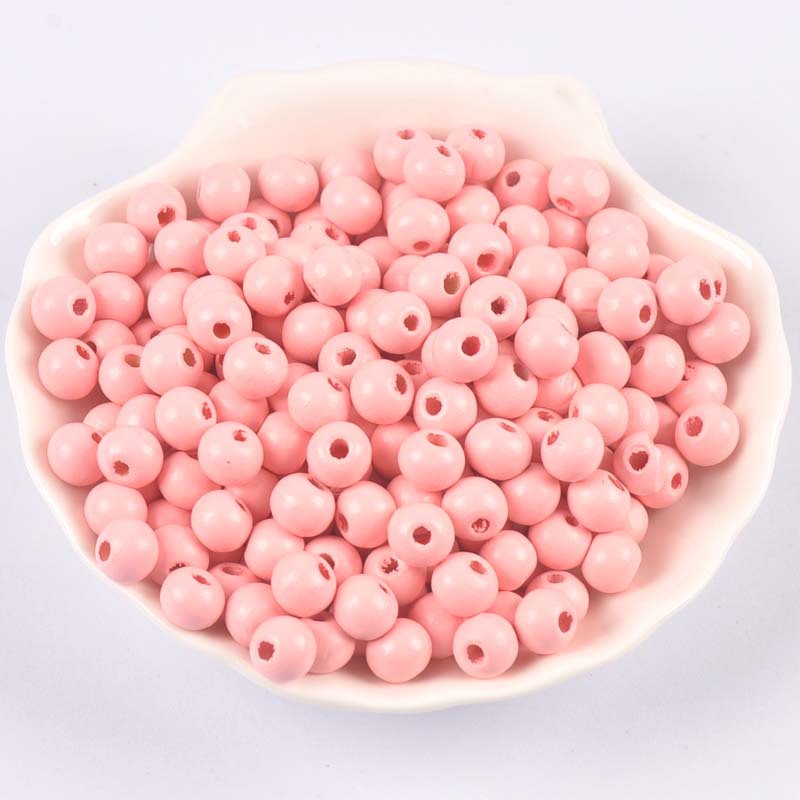 Accessoires de couleur de perles en bois