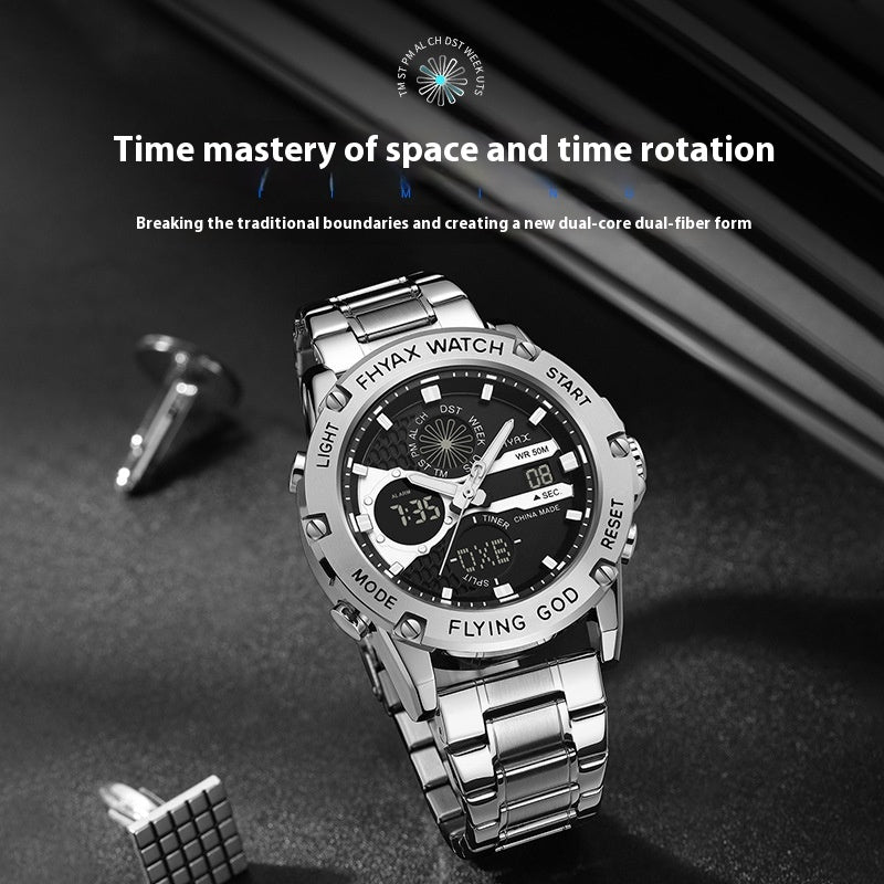 Business Casual Double affichage Lumineux Montre étanche