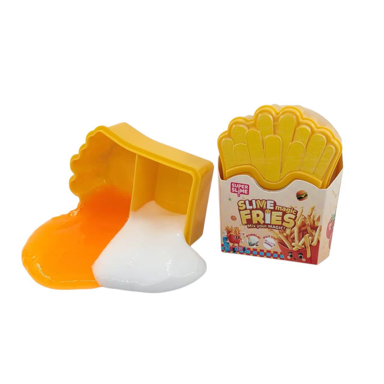Simulation French Fries Box Crystal Slime Toy