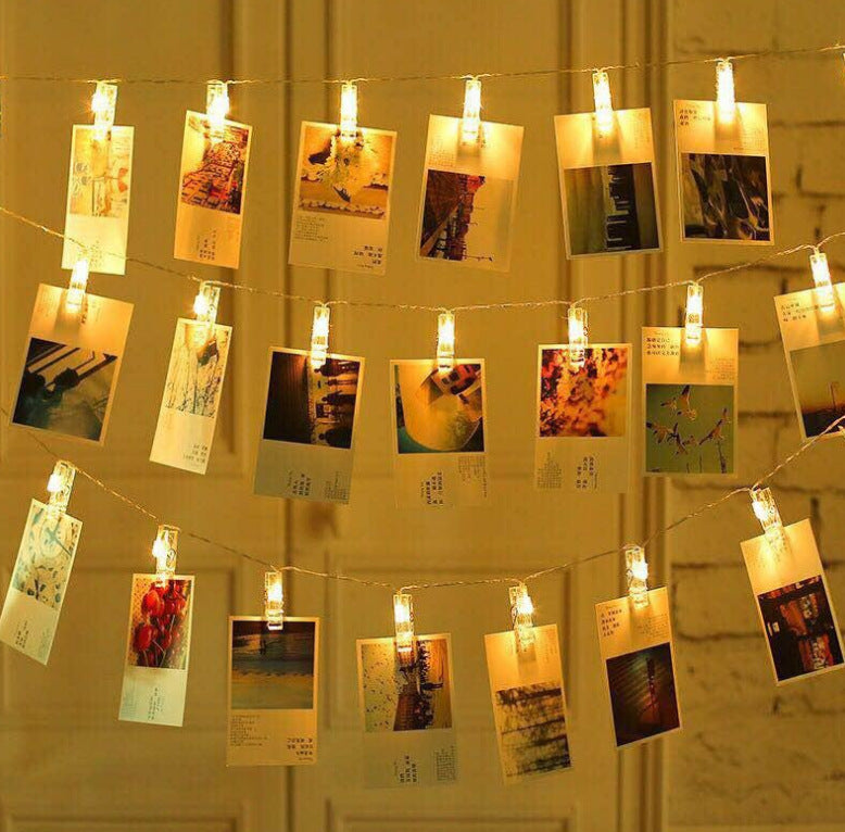 Chaîne de lumière LED à clip mural