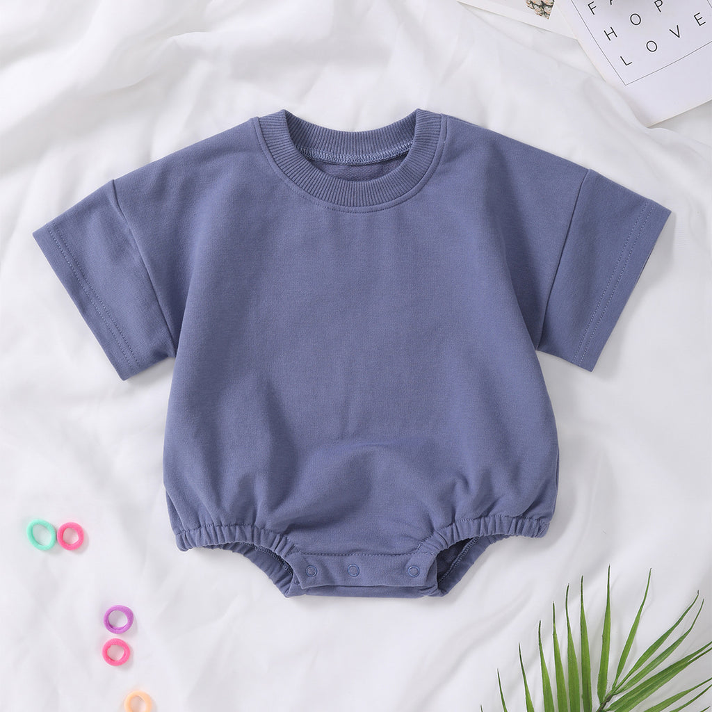Romper en coton biologique à manches courtes