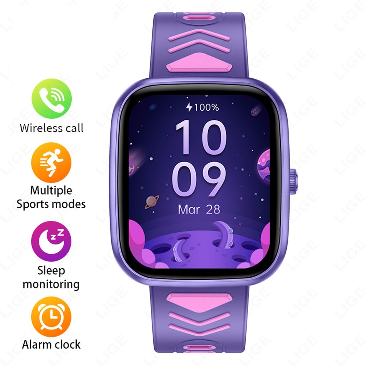 Bluetooth appelant la détection du sommeil montre intelligente multifonction pour les enfants pour les étudiants et