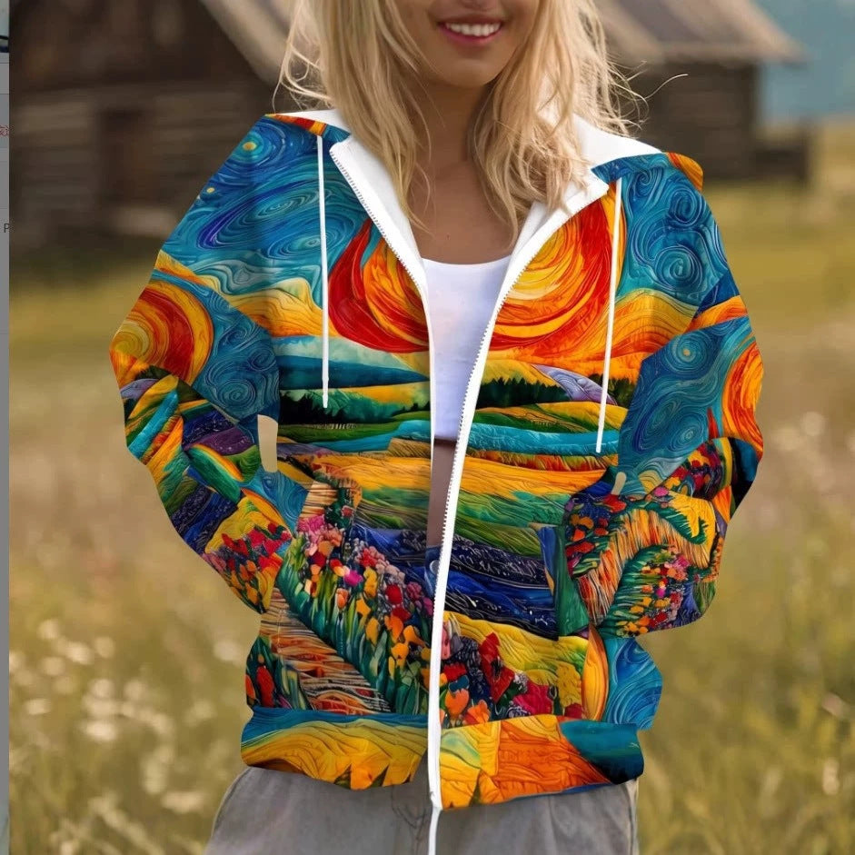 Hoodie à capuche casual longue manches pour femmes