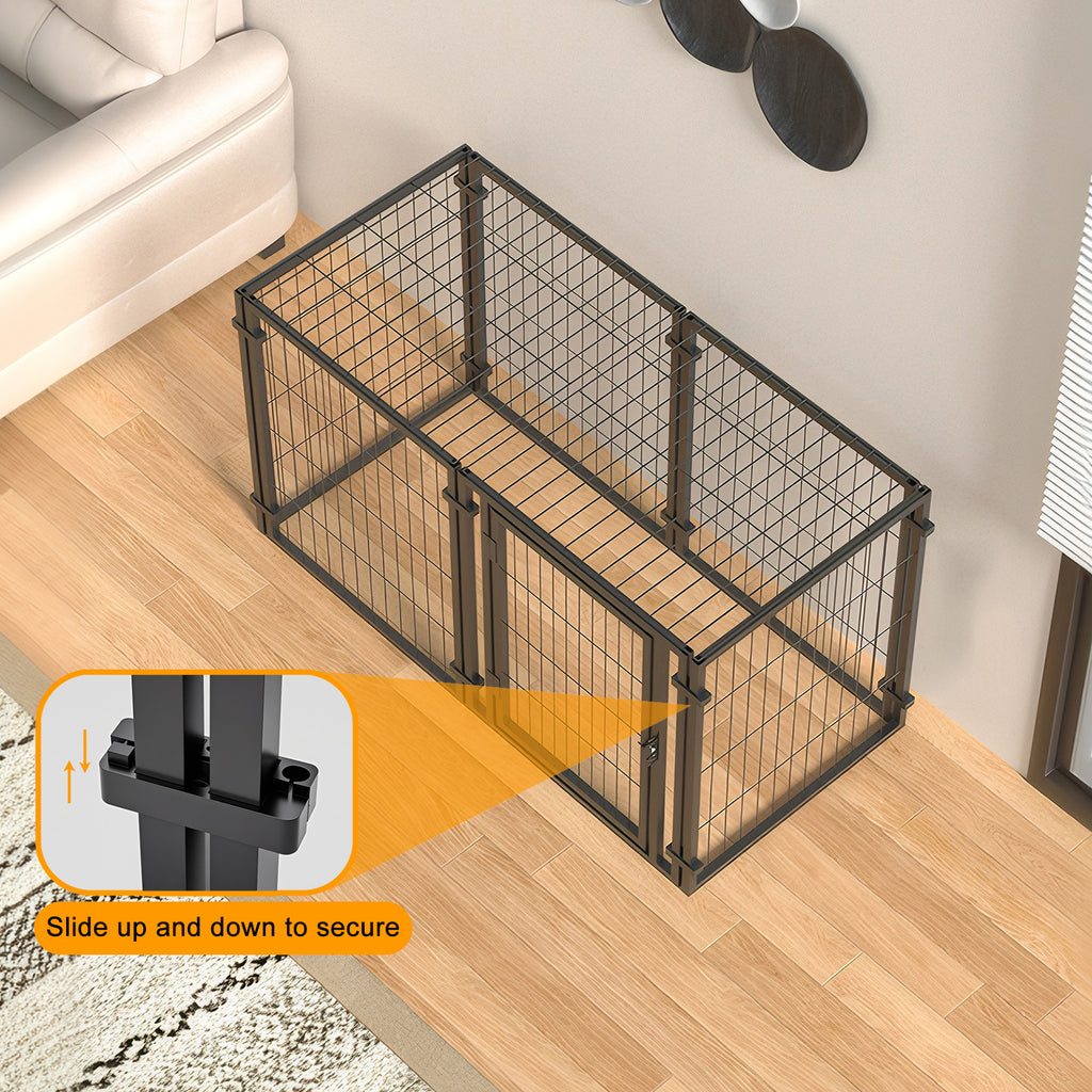 Crate de chien de 47,2" pour petits chiens de taille moyenne