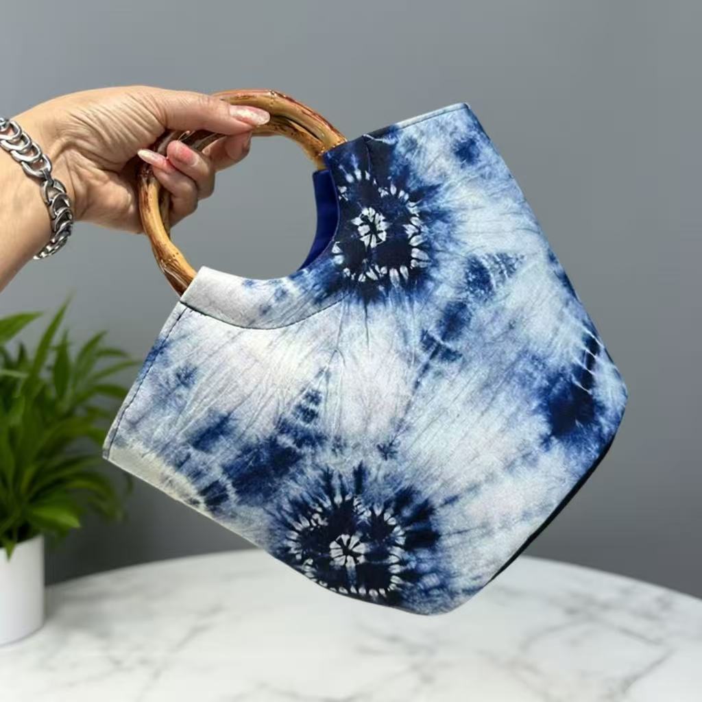 Sac à main Vintage Tie Dye Ba Bamboo Stripe Style ethnique