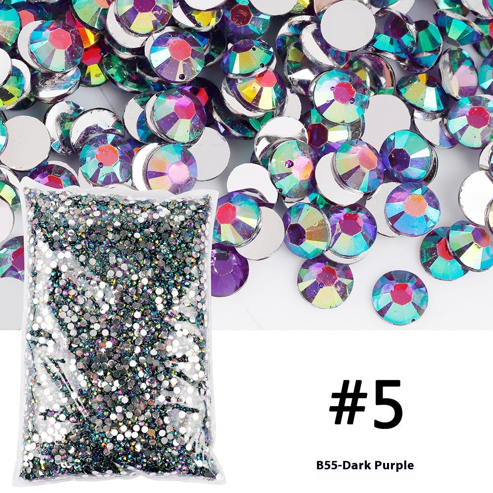 Resin Flat Magic Color Nail Strass-sticking Ornement fait à la main