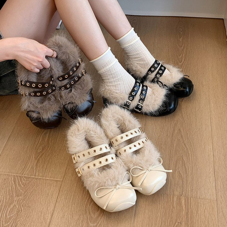 Chaussures pour femmes Mary Jane avec talon intégré et boucle d'un bracelet
