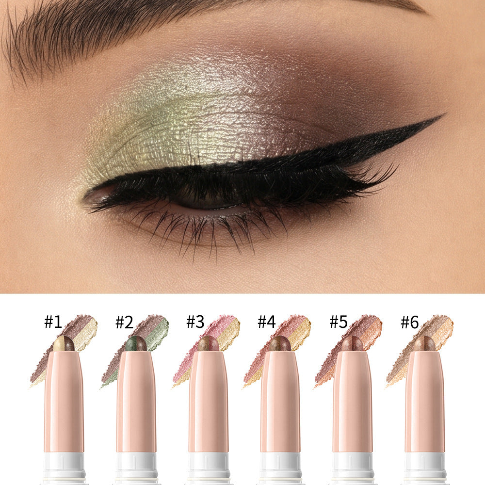 Contour et mise en valeur des cosmétiques Stylo à paupières graduées à deux couleurs