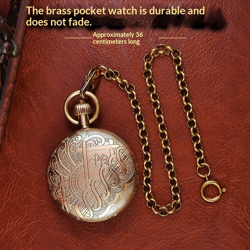 Montre de poche mécanique tout-cuivre entièrement automatique