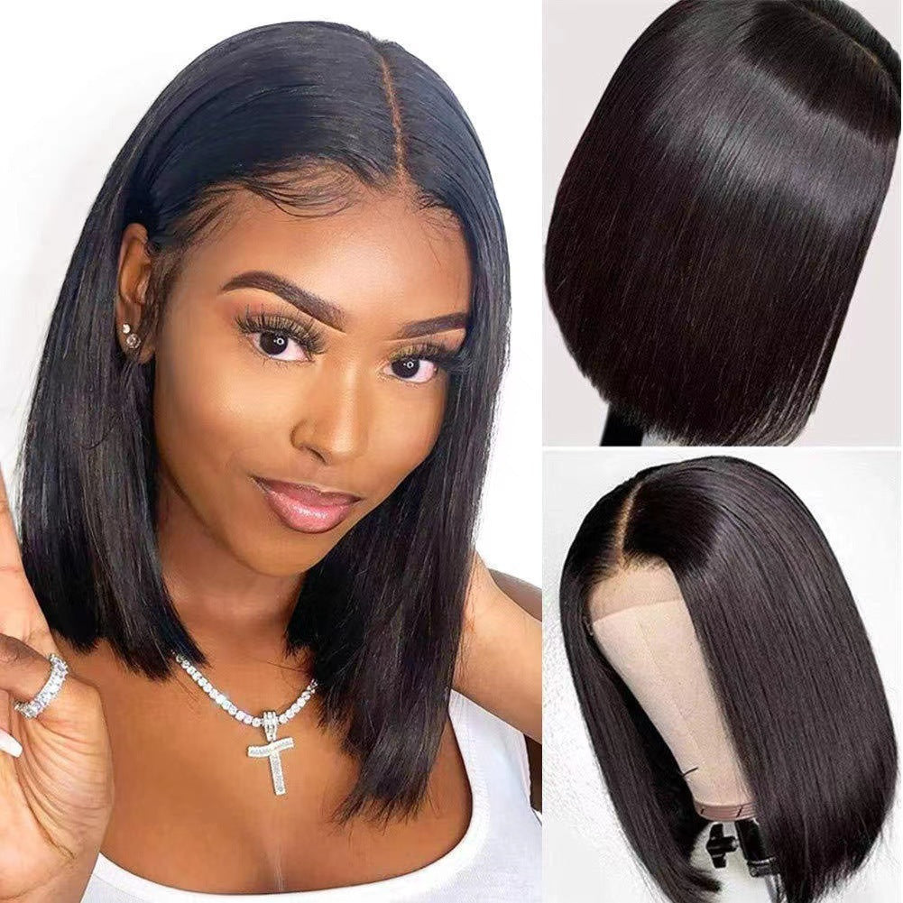 Women High Temperature Silk Short Straight Wig