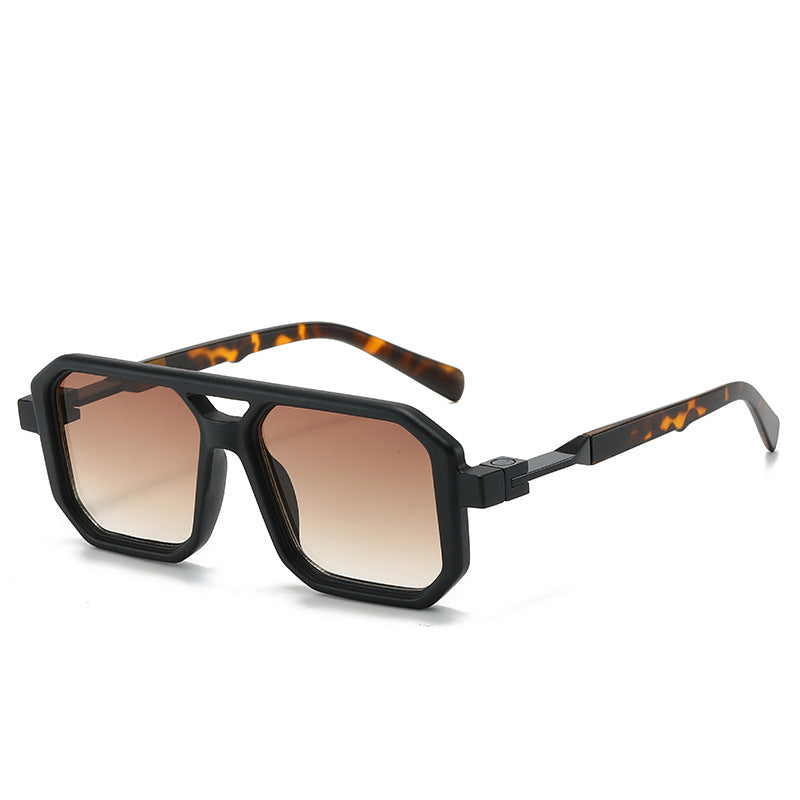 Retro Double Beam Pilot Catwalk Légères Lunettes de soleil de luxe Ins