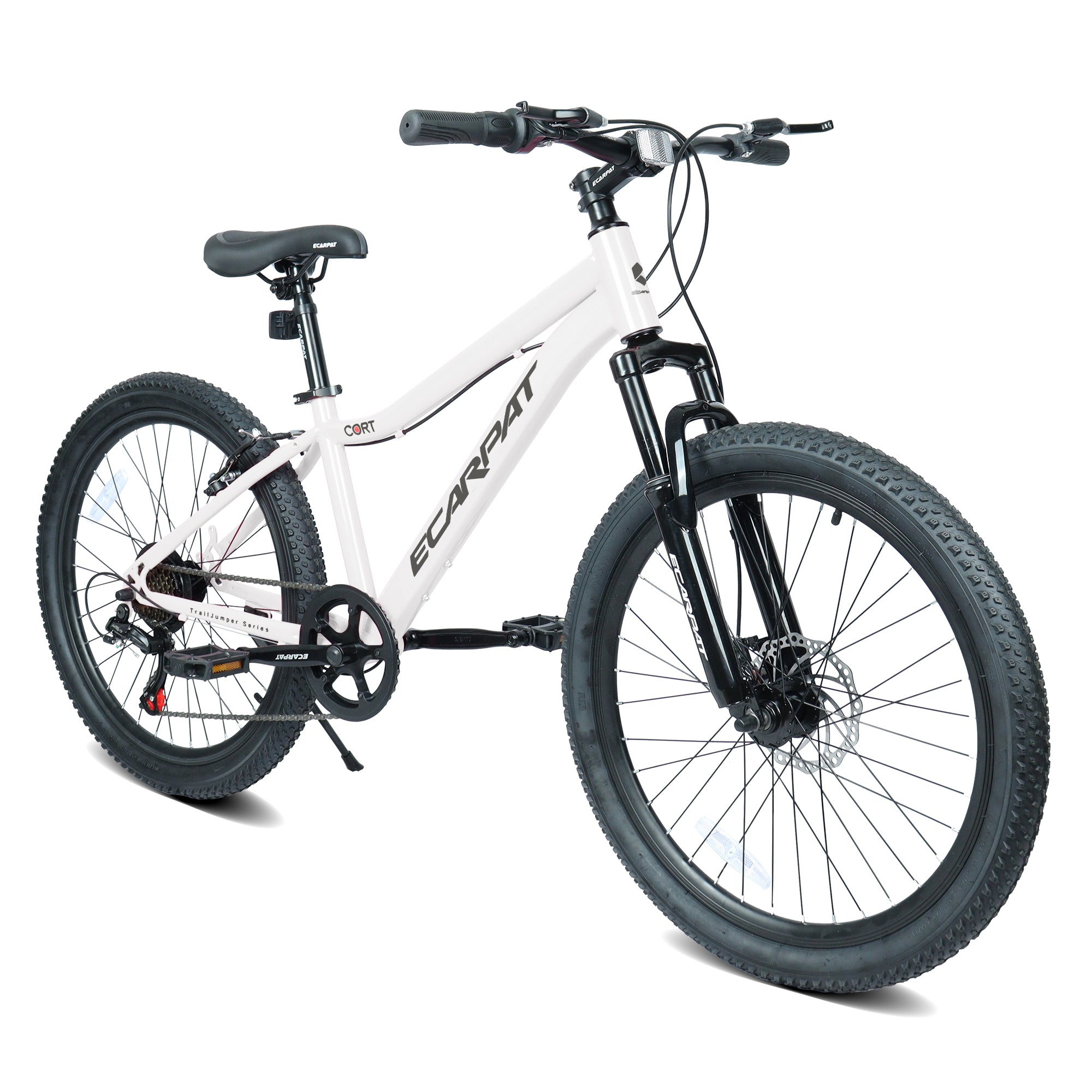 Vélo de montagne jeune 24 pouces avec 7 vitesses et suspension avant Cadre en acier durable