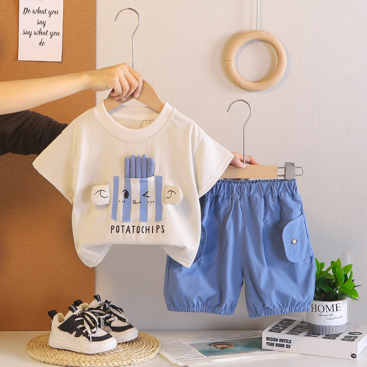 Top et shorts à manches courtes pour garçons