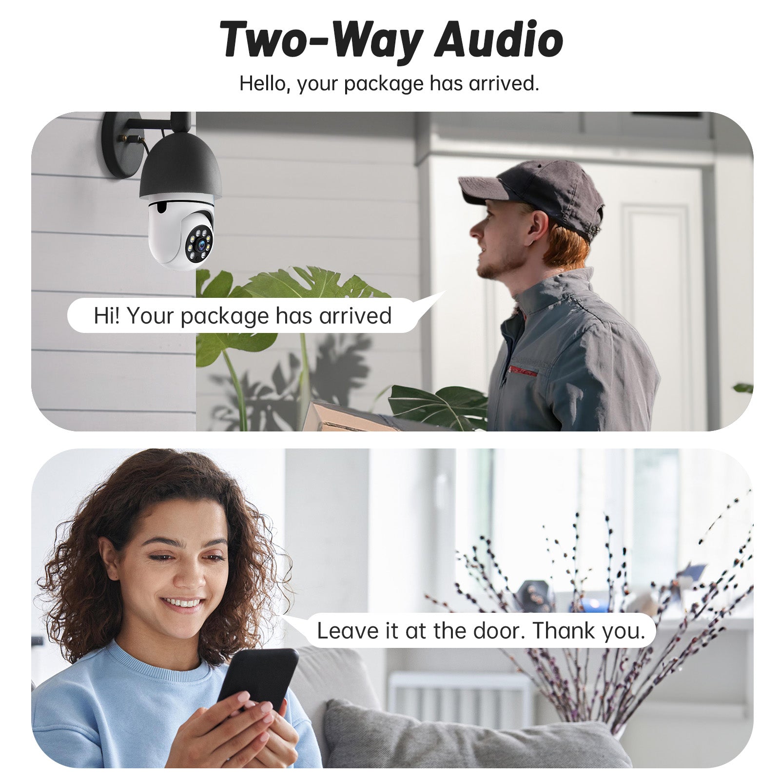 WiFi Intérieur E27 Caméra de sécurité réseau 2K Ampoule de lumière coloré Smart Home Full HD IP Camer