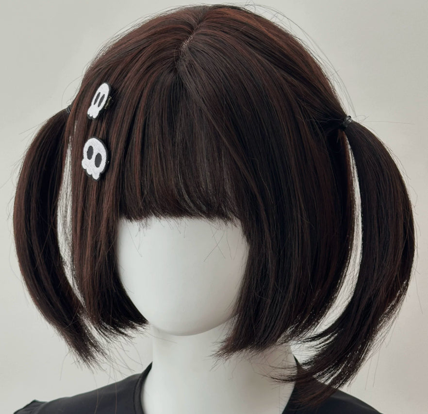 Subculture Crâne Bang Clip doux mignon épingle à cheveux foncé