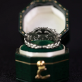 Bande florale de mariage pour les femmes Or 18K 14K S925 Silver Diamond Ring