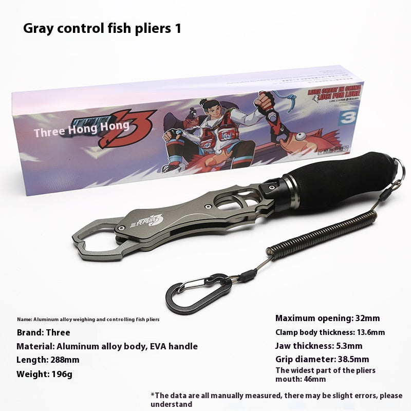 Accessoires de pêche multifonctions Alliage d'aluminium Tongs géants de poissons avec contrôle de pesée
