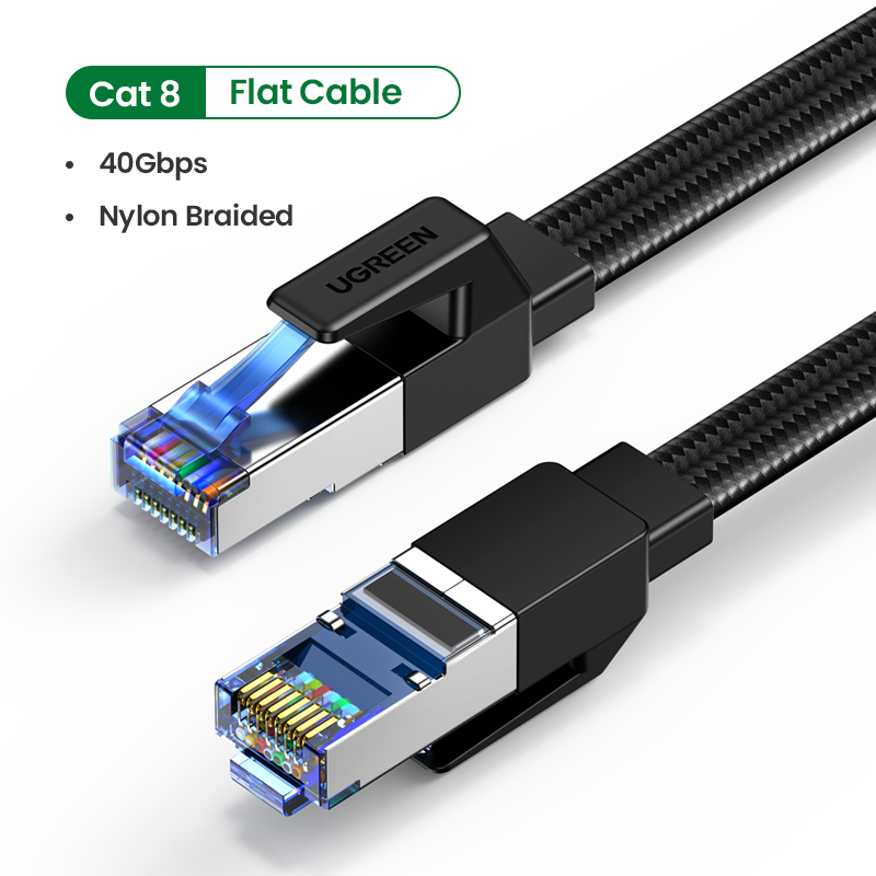 Huit types de câble réseau 10 Gigabit à large bande