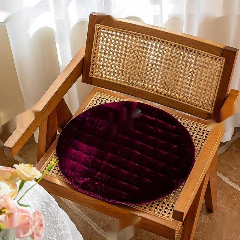 Tabouret de luxe léger de style français Coussin rond toute saison
