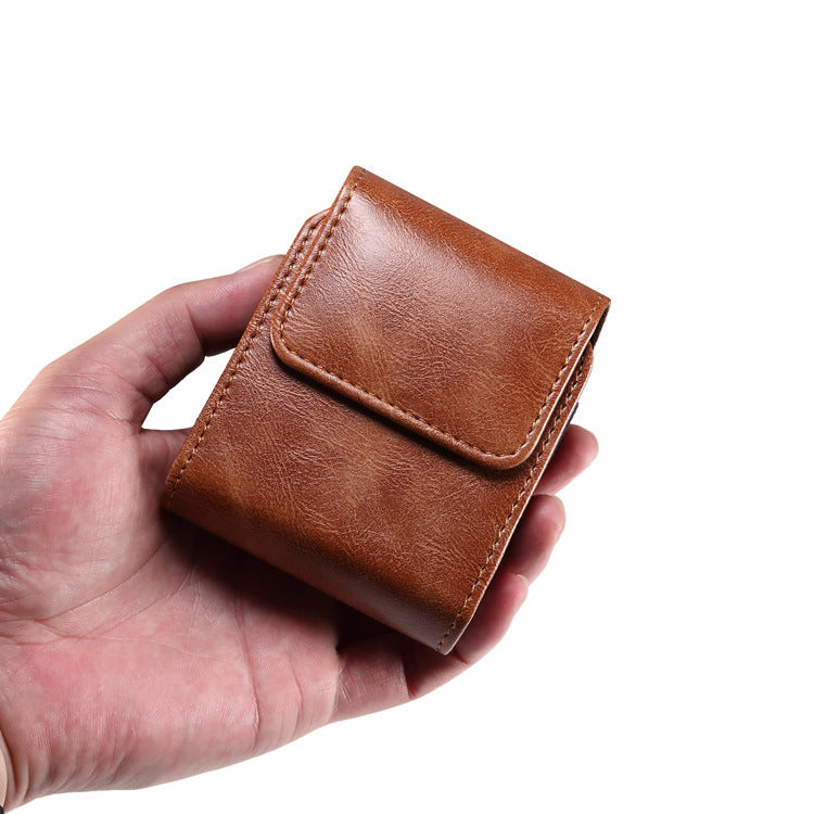 Applicable Flip Screen Mobile Phone Bag Suspendre Cuir Perforant Sac de pliage
