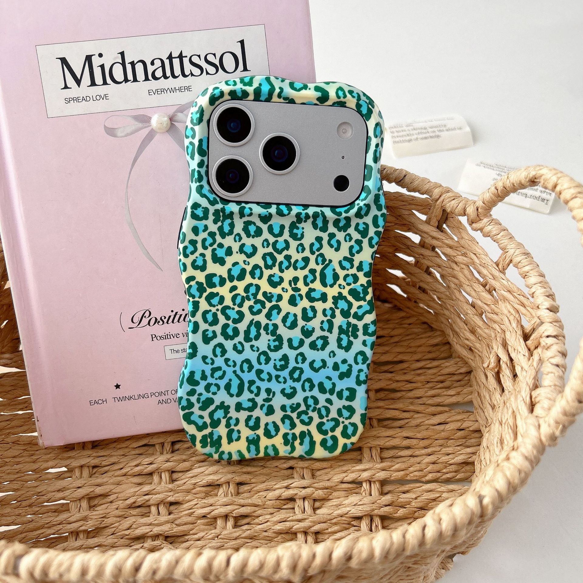Bloc de couleur personnalisé Leopard Étui de film pour téléphone imprimé