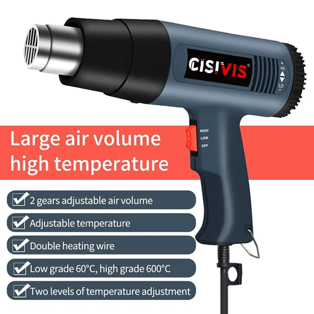 2KW Professional Air Gun Heat Gun Variable Temperature Control Paint Deleter