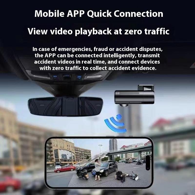 Driving Recorder Night Vision Car Interconnexion de téléphone mobile Stationnement Vidéo de surveillance