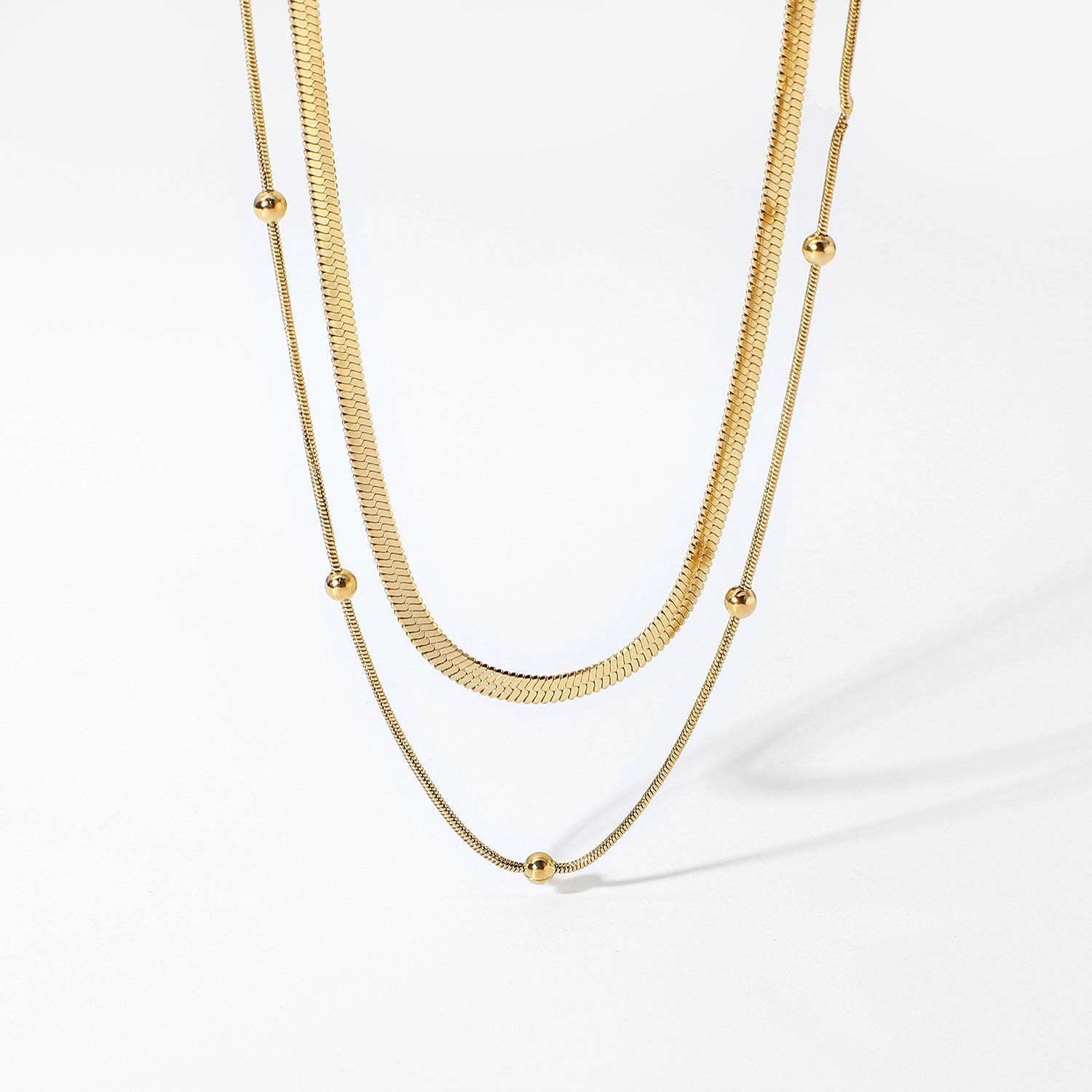 European And American Fashion Design Titanium Steel Flat Snake Chain Choker